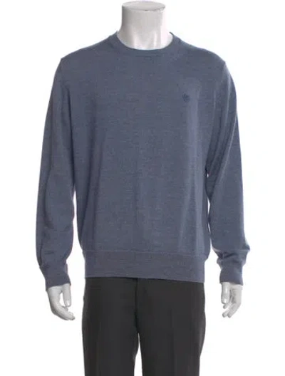 Pre-owned Etro Wool Crew Neck Pullover In Blue