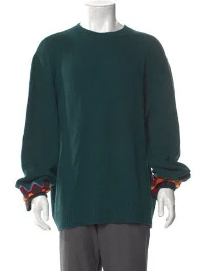 Pre-owned Etro Wool Crew Neck Pullover In Green