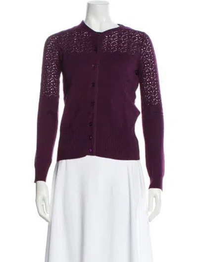 Pre-owned Etro Wool Crew Neck Sweater In Purple