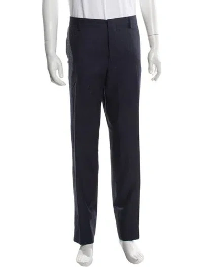 Pre-owned Etro Wool Dress Pants In Blue