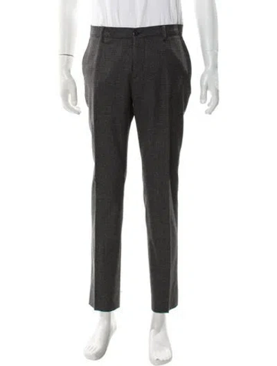 Pre-owned Etro Wool Dress Pants In Gray