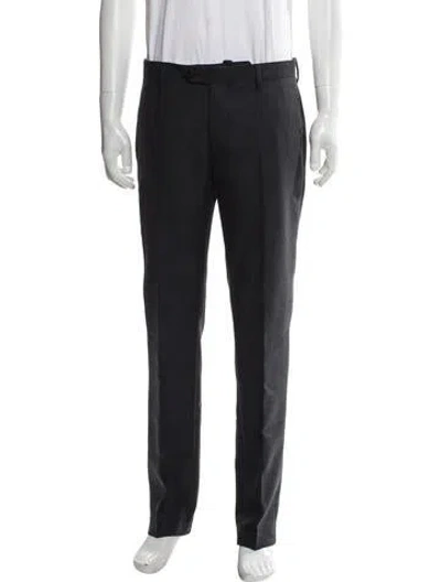 Pre-owned Etro Wool Dress Pants In Grey