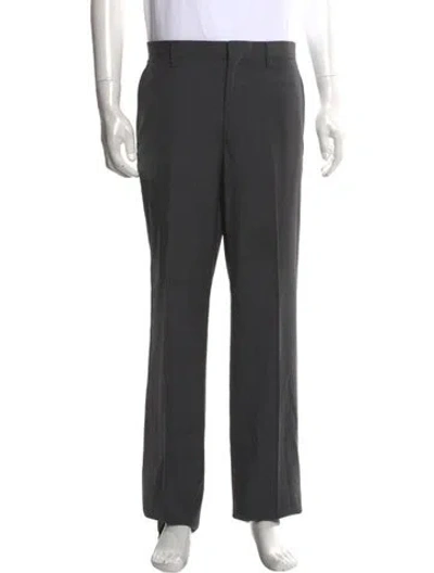 Pre-owned Etro Wool Dress Pants In Grey