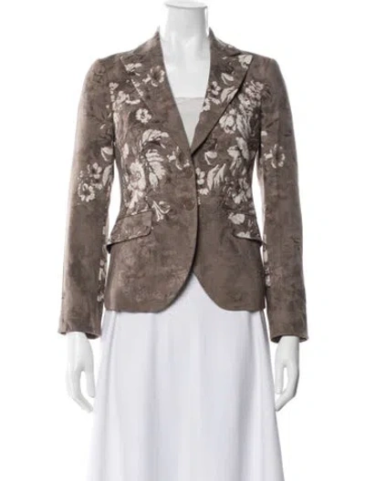 Pre-owned Etro Wool Evening Jacket In Brown