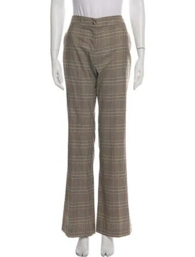 Pre-owned Etro Wool Flared Pants In Green