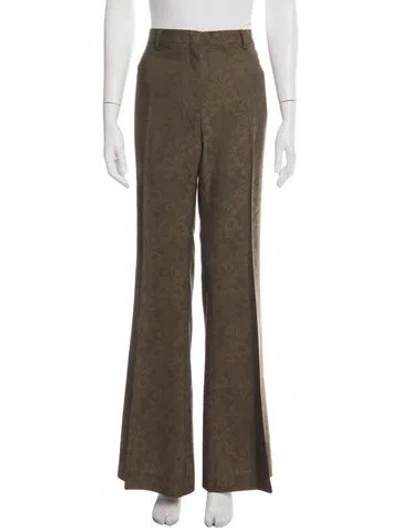 Pre-owned Etro Wool Flared Pants W/ Tags In Brown