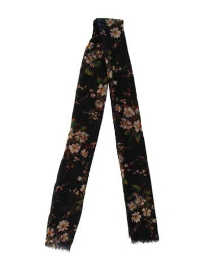 Pre-owned Etro Wool Floral Print Scarf In Multi