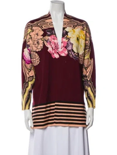 Pre-owned Etro Wool Floral Print Sweater In Multi