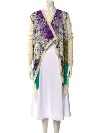 Pre-owned Etro Wool Floral Print Sweater In Neutral