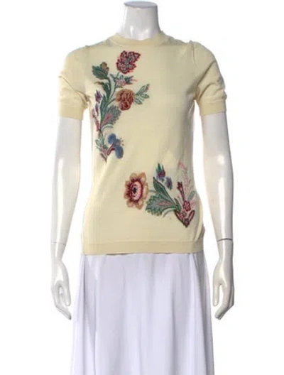 Pre-owned Etro Wool Floral Print Sweater In Neutrals