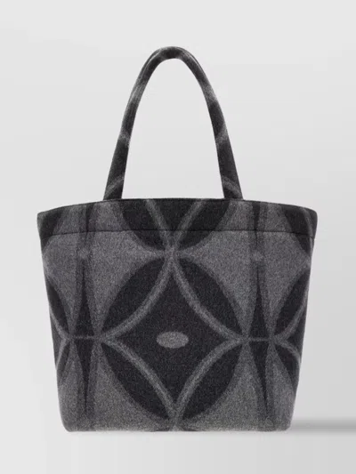 Etro Wool Geometric Print Handbag