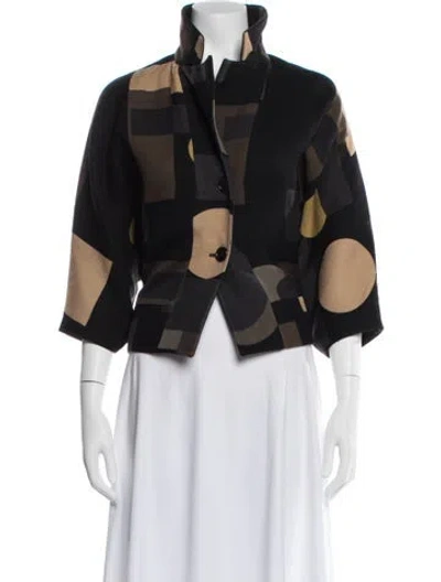 Pre-owned Etro Wool Graphic Print Jacket In Black