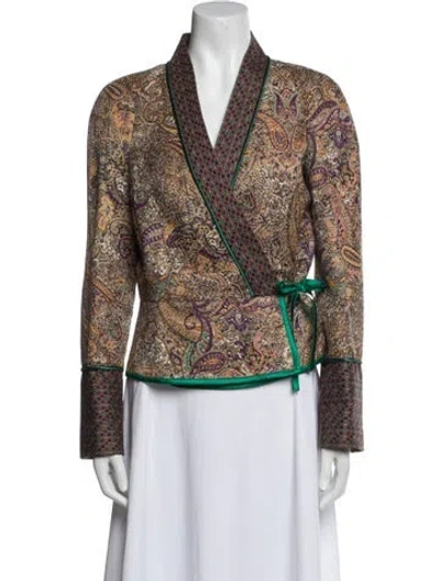 Pre-owned Etro Wool Graphic Print Jacket In Multi