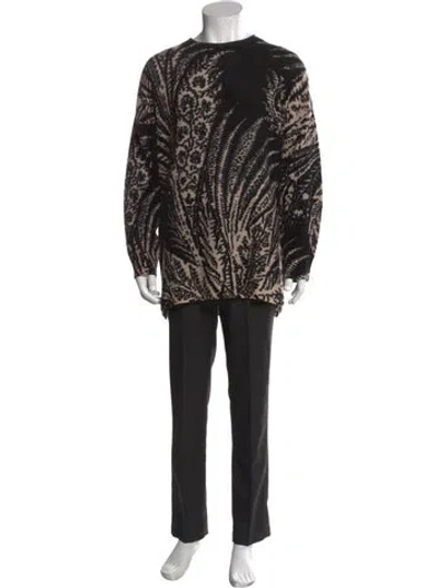 Pre-owned Etro Wool Graphic Print Pullover In Black