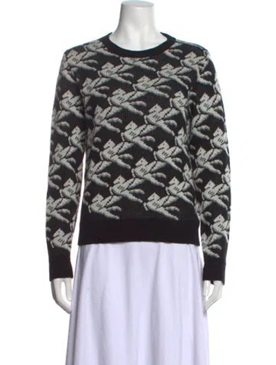 Pre-owned Etro Wool Graphic Print Sweater In Black
