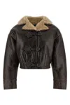 Etro Sheepskin Jacket Featuring Wool Insert In Brown