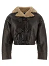 Etro Sheepskin Jacket Featuring Wool Insert In Multi