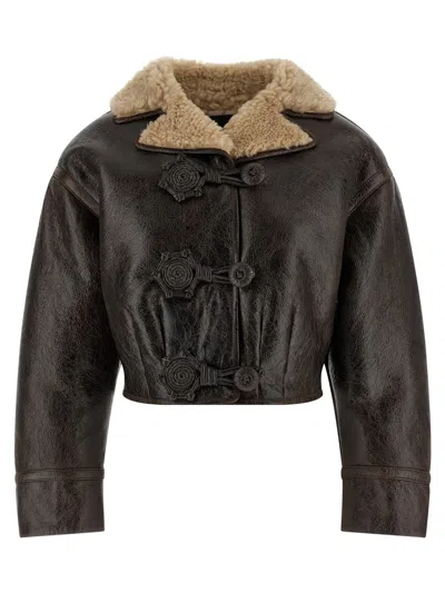 ETRO ETRO WOOL INSERT SHEEPSKIN JACKET