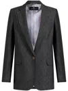 Etro Dark Grey Wool Blazer In Gray
