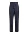 Etro Wool Jacquard Jogging Trousers In Blue