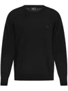 Etro Crew Neck Sweater With Embroidered Logo In Black
