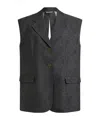 Etro Jacquard Waistcoat Back Opening In Black