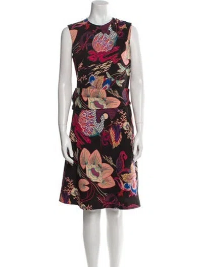 Pre-owned Etro Wool Knee-length Dress In Black