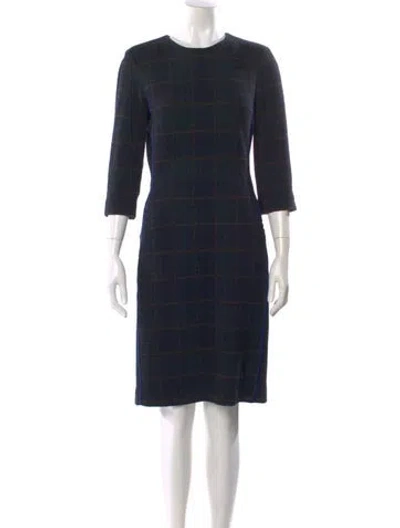 Pre-owned Etro Wool Knee-length Dress In Black