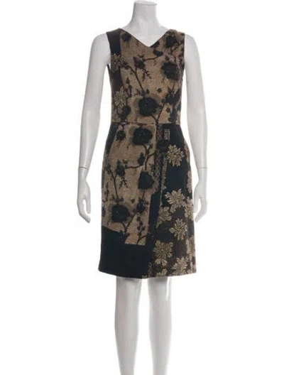 Pre-owned Etro Wool Knee-length Dress In Black