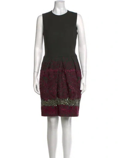 Pre-owned Etro Wool Knee-length Dress In Black