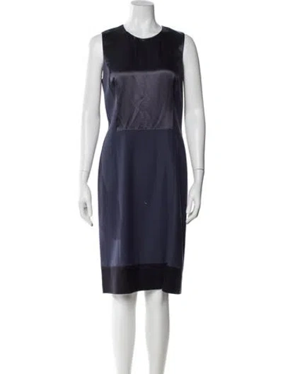 Pre-owned Etro Wool Knee-length Dress In Blue