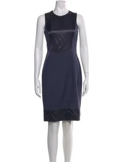 Pre-owned Etro Wool Knee-length Dress In Blue