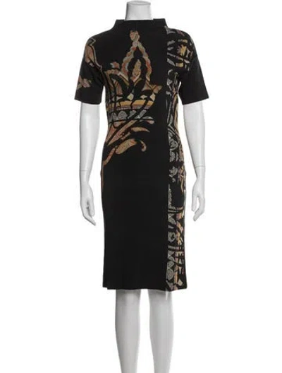 Pre-owned Etro Wool Knee-length Dress In Blue