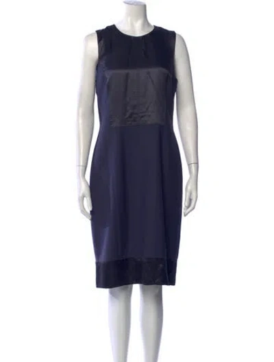 Pre-owned Etro Wool Knee-length Dress In Blue