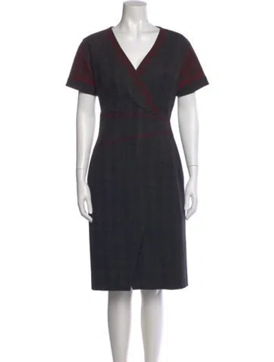 Pre-owned Etro Wool Knee-length Dress In Gray
