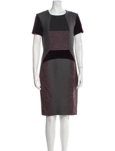 Pre-owned Etro Wool Knee-length Dress In Gray