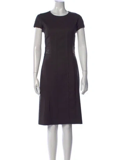 Pre-owned Etro Wool Knee-length Dress In Gray