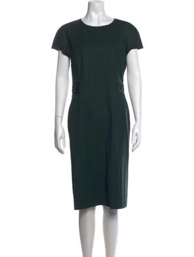 Pre-owned Etro Wool Knee-length Dress In Green