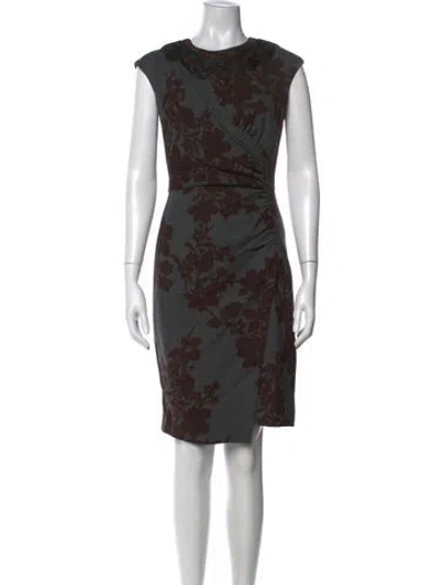 Pre-owned Etro Wool Knee-length Dress In Grey