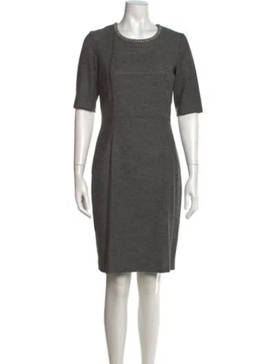 Pre-owned Etro Wool Knee-length Dress In Grey