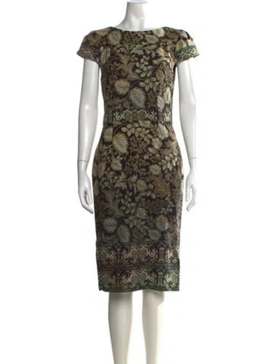 Pre-owned Etro Wool Knee-length Dress In Multi