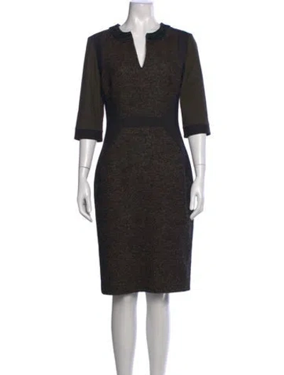 Pre-owned Etro Wool Knee-length Dress In Multi