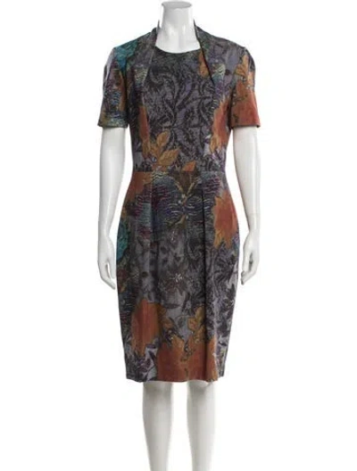 Pre-owned Etro Wool Knee-length Dress In Multicolor