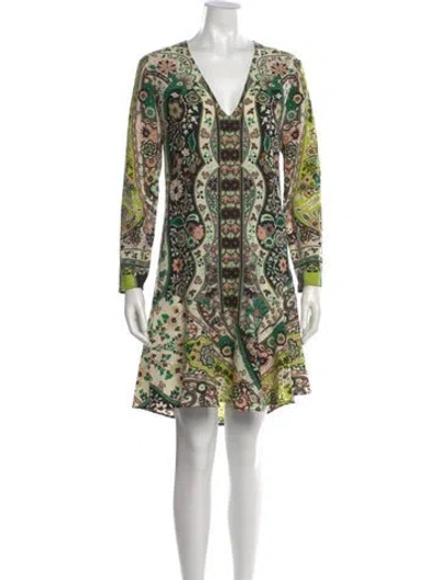 Pre-owned Etro Wool Knee-length Dress In Neutral