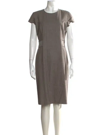 Pre-owned Etro Wool Knee-length Dress In Neutral