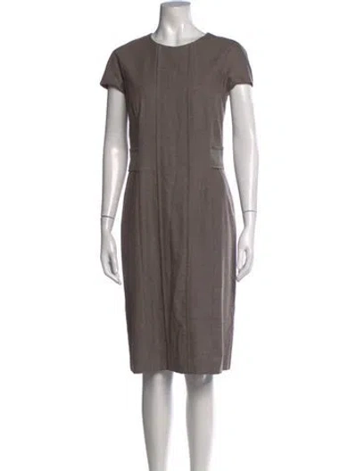 Pre-owned Etro Wool Knee-length Dress In Neutrals