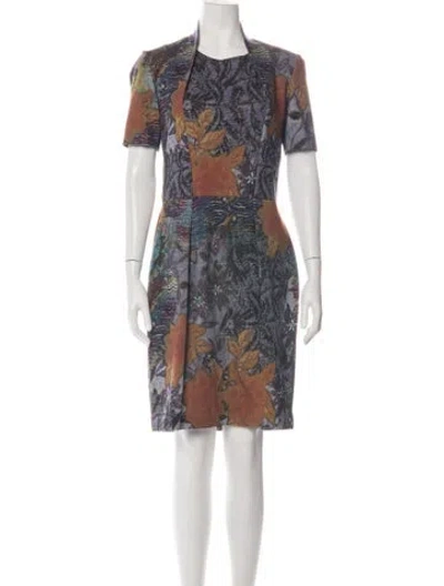 Pre-owned Etro Wool Knee-length Dress In Purple