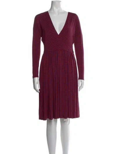 Pre-owned Etro Wool Knee-length Dress In Red