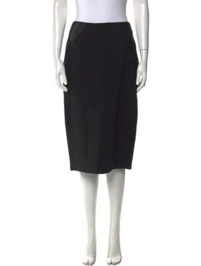 Pre-owned Etro Wool Knee-length Skirt In Black