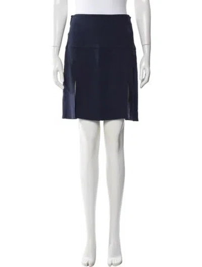 Pre-owned Etro Wool Knee-length Skirt In Blue